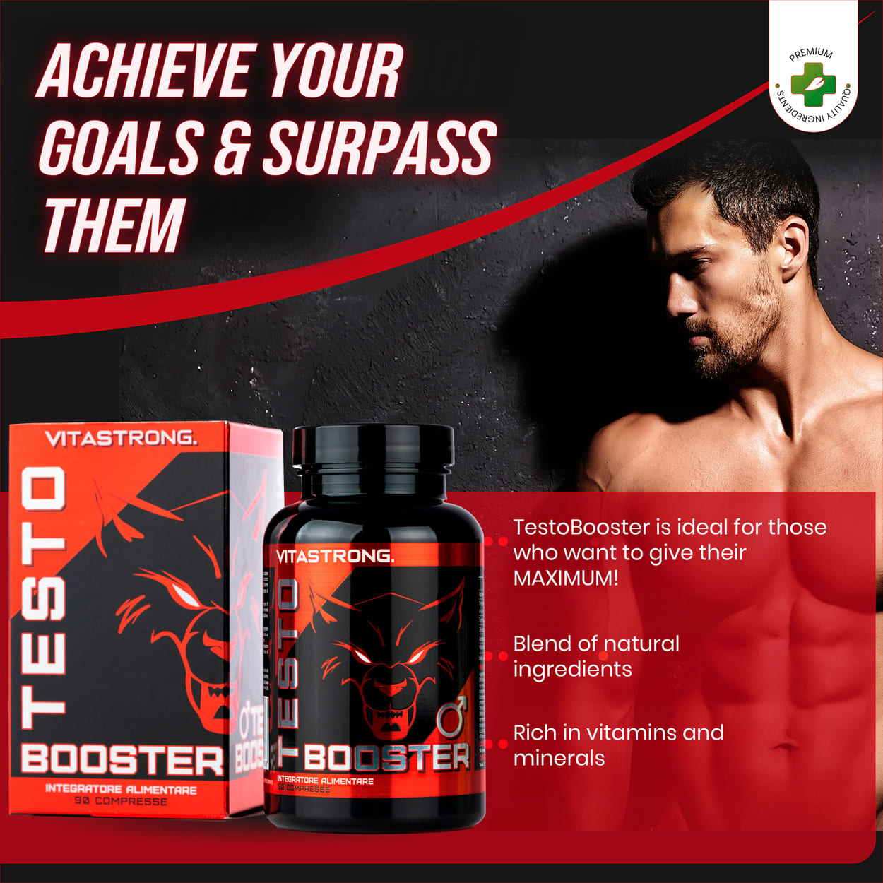 VITASTRONG TESTOBOOSTER PER ENERGIA E VIGORE