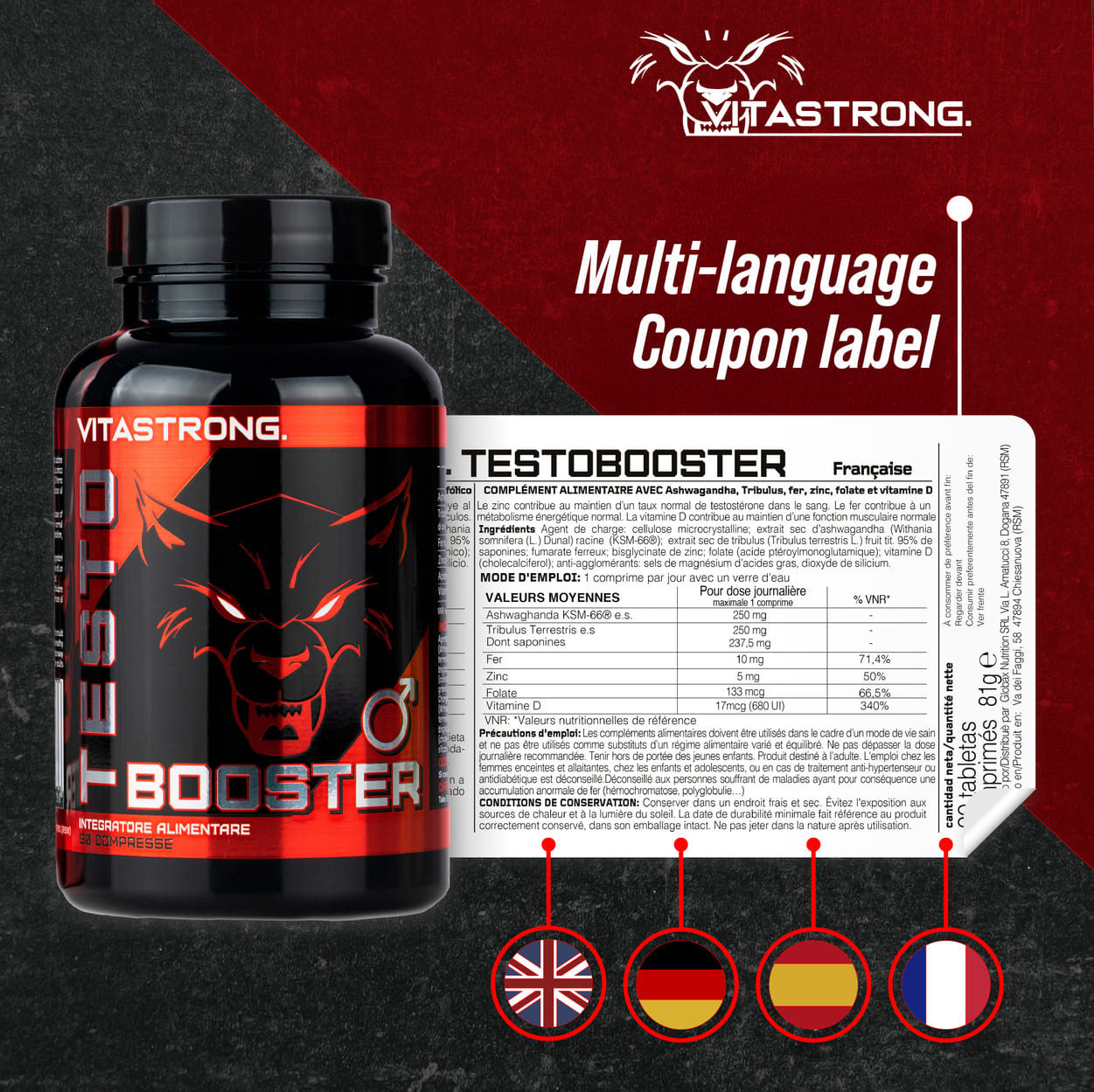 VITASTRONG TESTOBOOSTER PER ENERGIA E VIGORE