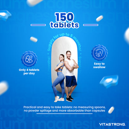 COMPLEXE DE MAGNÉSIUM 5 en 1 - 150 CPR 400 MG VITASTRONG