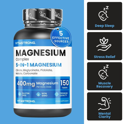 COMPLEXE DE MAGNÉSIUM 5 en 1 - 150 CPR 400 MG VITASTRONG