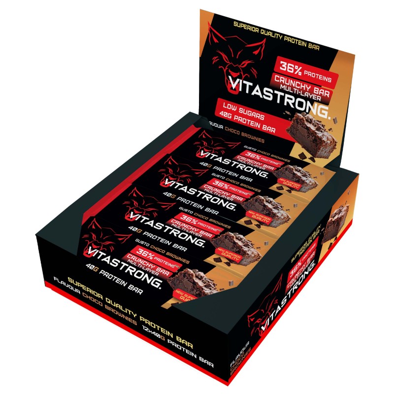 BOX X12 CRUNCHY PROTEIN BAR BROWNIE